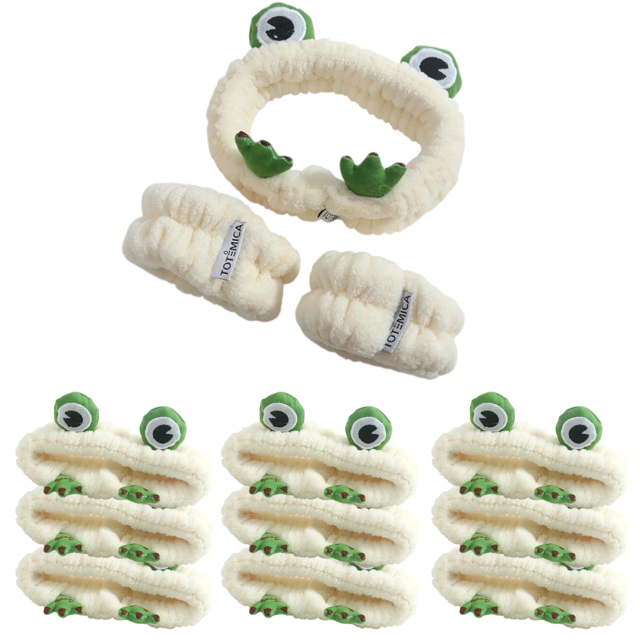 Diadema y muñequera de spa Peekaboo Totemica, 10 unidades